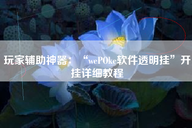 玩家辅助神器：“wePOke软件透明挂”开挂详细教程