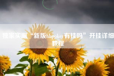 独家实测“新版hhpoker有挂吗”开挂详细教程