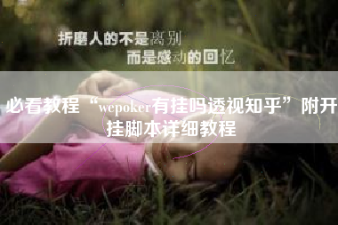 必看教程“wepoker有挂吗透视知乎”附开挂脚本详细教程