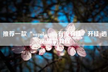 推荐一款“wepokerplus有没有挂”开挂(透视)辅助教程