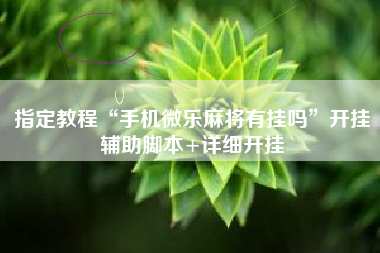 指定教程“手机微乐麻将有挂吗”开挂辅助脚本+详细开挂