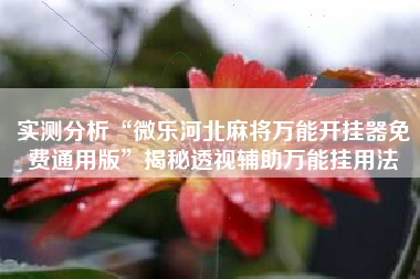 实测分析“微乐河北麻将万能开挂器免费通用版	”揭秘透视辅助万能挂用法