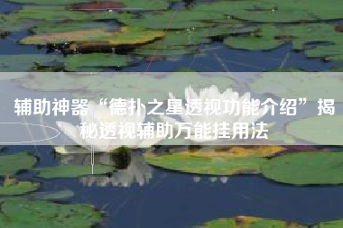 辅助神器“德扑之星透视功能介绍	”揭秘透视辅助万能挂用法