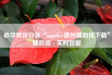 必学教你安装“aapoker德州辅助挂下载”辅助器 - 实时智能