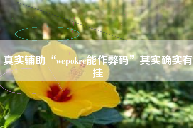 真实辅助“wepokre能作弊码”其实确实有挂