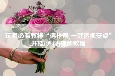 玩家必看教程“德扑圈 一键透视安卓”开挂(透视)辅助教程