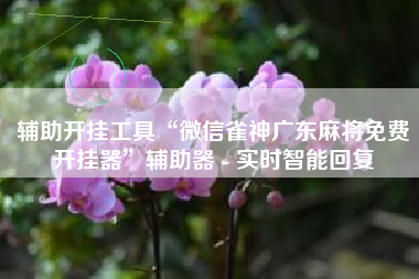 辅助开挂工具“微信雀神广东麻将免费开挂器	”辅助器 - 实时智能回复