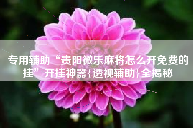 专用辅助“贵阳微乐麻将怎么开免费的挂”开挂神器{透视辅助}全揭秘