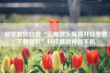 必学教你安装“云南微乐麻将开挂免费下载安装”科技辅助神器手机