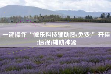 一键操作“微乐科技辅助器(免费)	”开挂(透视)辅助神器