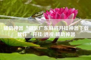 辅助神器“微乐广东麻将开挂神器下载软件”开挂(透视)辅助神器