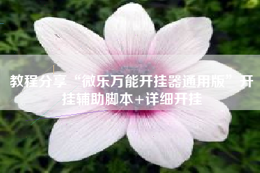 教程分享“微乐万能开挂器通用版”开挂辅助脚本+详细开挂