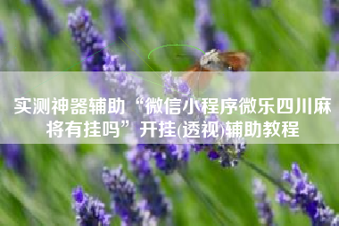 实测神器辅助“微信小程序微乐四川麻将有挂吗”开挂(透视)辅助教程