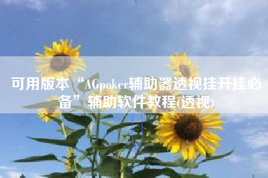 可用版本“AGpoker辅助器透视挂开挂必备”辅助软件教程(透视)