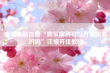 辅助最新信息“微乐麻将可以开挂是真的吗”详细开挂教程