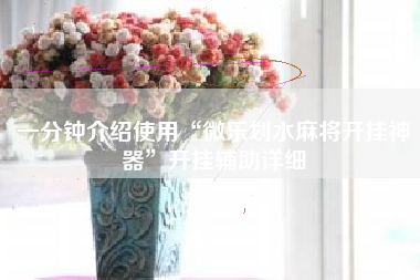 一分钟介绍使用“微乐划水麻将开挂神器”开挂辅助详细