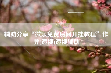 辅助分享“微乐免费房间开挂教程”作弊(透视)透视辅助