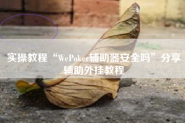 实操教程“WePoker辅助器安全吗”分享辅助外挂教程