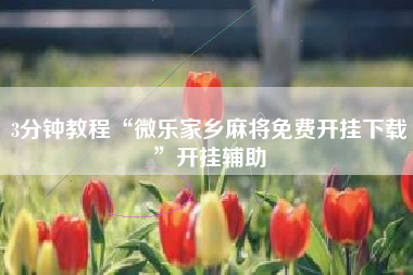 3分钟教程“微乐家乡麻将免费开挂下载	”开挂辅助