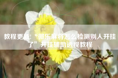 教程更新!“微乐麻将怎么检测别人开挂了”开挂辅助透视教程