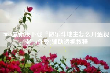 2026最新版下载“微乐斗地主怎么开透视挂”(作弊)辅助透视教程