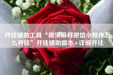 开挂辅助工具“微乐麻将微信小程序怎么开挂”开挂辅助脚本+详细开挂