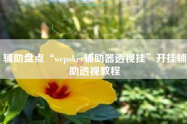 辅助盘点“wepoker辅助器透视挂”开挂辅助透视教程