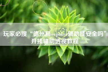 玩家必搜“德州局wepoker辅助挂安全吗”开挂辅助透视教程