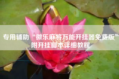 专用辅助“微乐麻将万能开挂器免费版”附开挂脚本详细教程