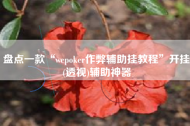 盘点一款“wepoker作弊辅助挂教程”开挂(透视)辅助神器