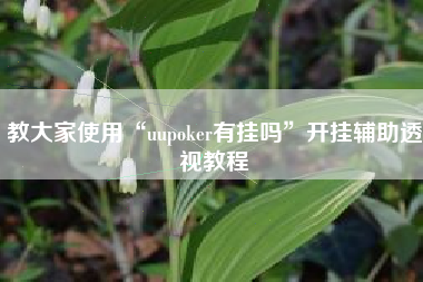 教大家使用“uupoker有挂吗	”开挂辅助透视教程