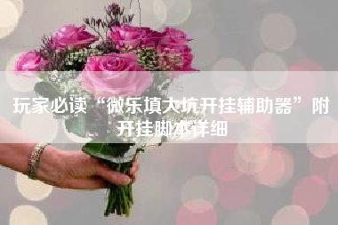 玩家必读“微乐填大坑开挂辅助器	”附开挂脚本详细