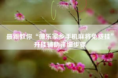 最新教你“微乐家乡手机麻将免费挂	”开挂辅助详细步骤