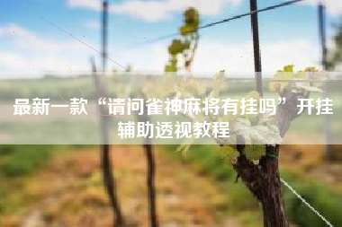 最新一款“请问雀神麻将有挂吗”开挂辅助透视教程