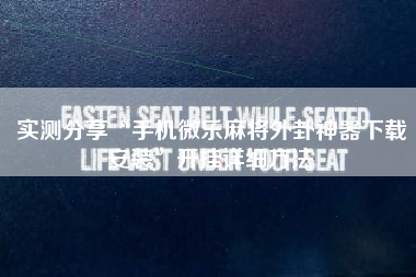 实测分享“手机微乐麻将外卦神器下载安装”开挂详细方法