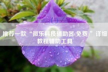 推荐一款“微乐科技辅助器(免费)	”详细教程辅助工具