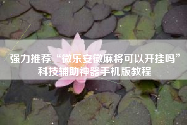 强力推荐“微乐安徽麻将可以开挂吗”科技辅助神器手机版教程