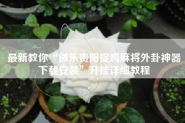 最新教你“微乐贵阳捉鸡麻将外卦神器下载安装”开挂详细教程