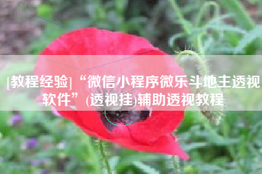 [教程经验]“微信小程序微乐斗地主透视软件	”(透视挂)辅助透视教程