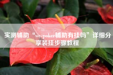 实测辅助“we-poker辅助有挂吗	”详细分享装挂步骤教程