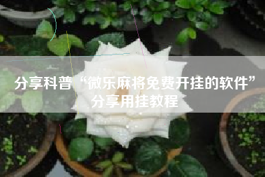 分享科普“微乐麻将免费开挂的软件”分享用挂教程