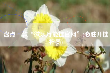 盘点一款“微乐万能挂官网”(必胜开挂神器)