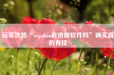 玩家攻略“wepoker有透视软件吗	”确实真的有挂