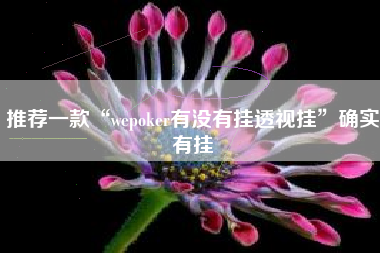 推荐一款“wepoker有没有挂透视挂”确实有挂