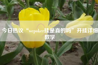今日热议“wepoker挂是真的吗	”开挂详细教学