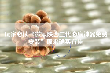 玩家必读“微乐陕西三代必赢神器免费安装”原来确实有挂