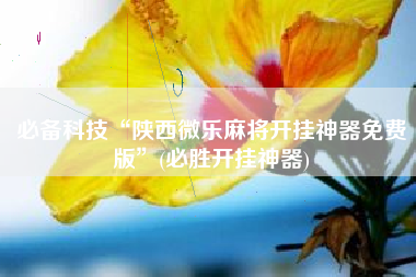 必备科技“陕西微乐麻将开挂神器免费版”(必胜开挂神器)