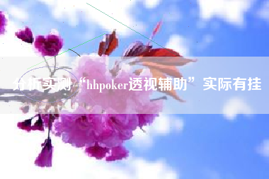 分析实测“hhpoker透视辅助”实际有挂