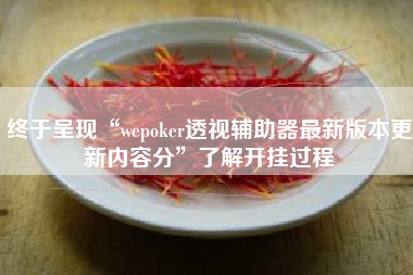 终于呈现“wepoker透视辅助器最新版本更新内容分”了解开挂过程